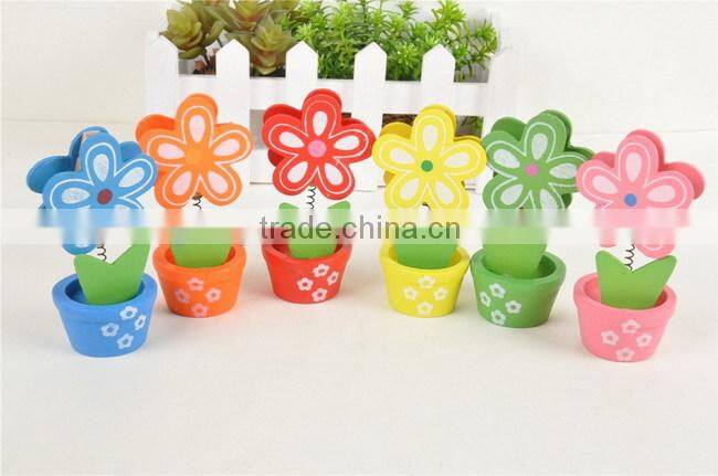 Wooden flower pot decoration items table card holder