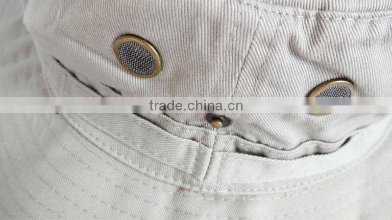 large brim foldable cotton safari hat for fishing