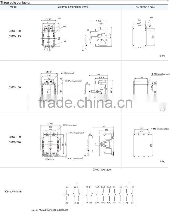 Industrial Controls,CMC Series Contactor-500-630-800 CMC-500