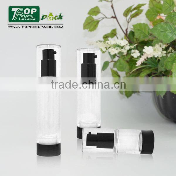 50ml suitable for thick lotion strong pump and tall plastic airless bottle