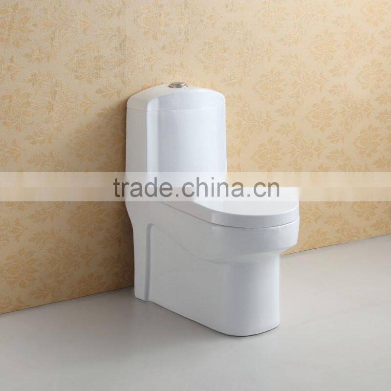 S Trap Floor Mounted One Piece Ceramic Water Closet