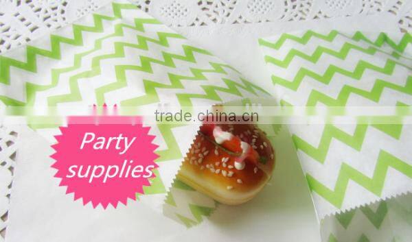 Biodegradable Chevron Party Favor Paper Bags 11 Mix Colors For Party, Food Packing