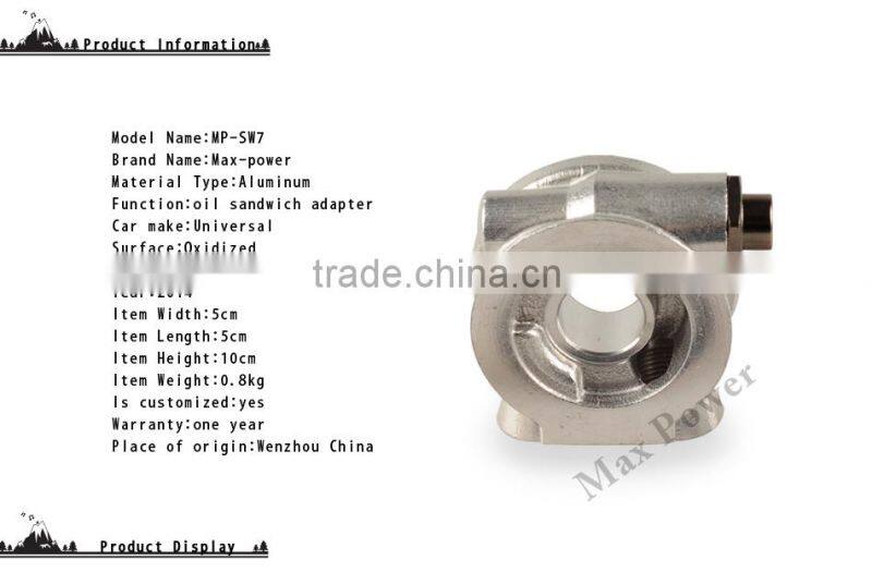 AN8 universal auto thermostat oil cooler sandwich plate oil dapter oil sandwich