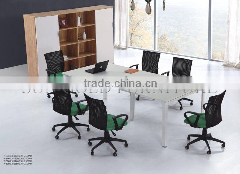 Conference table modern design, meeting table desk, metal foot meeting table with power socket (SZ-MT001)