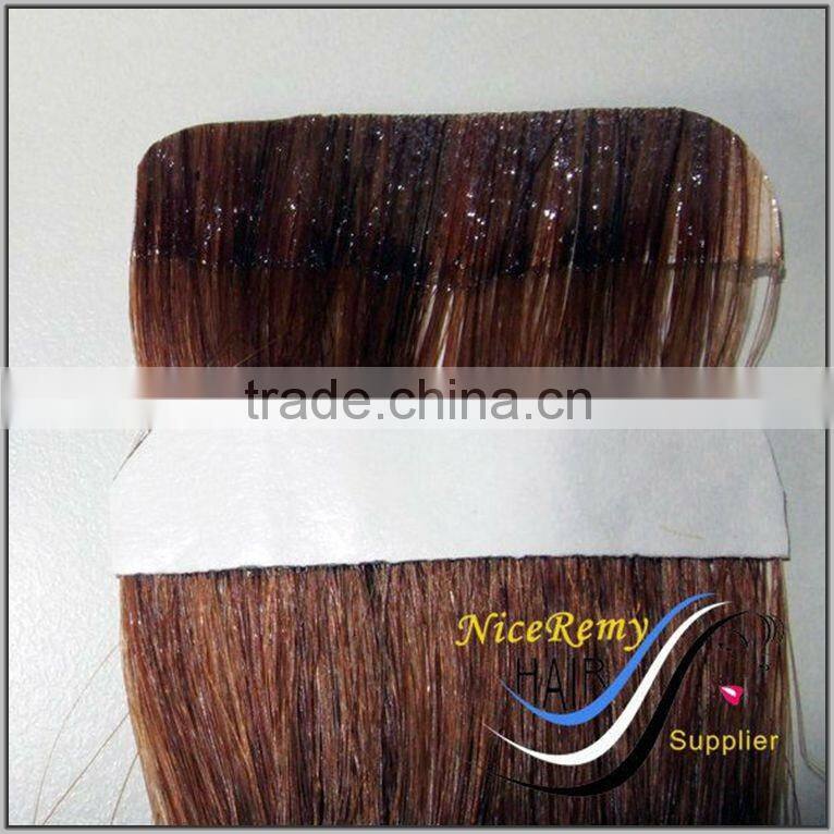 Wholesale 100% brazilian human hair kinky curly skin weft seamless hair extensions tape hair