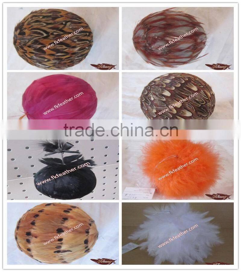 Best Selling Items Turkey Feather Ball For Christmas Decoration And Party Supplies