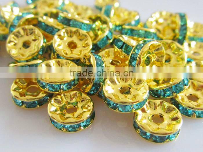 10mm Gold Crysta spacer beads! Loose Round Spacers
