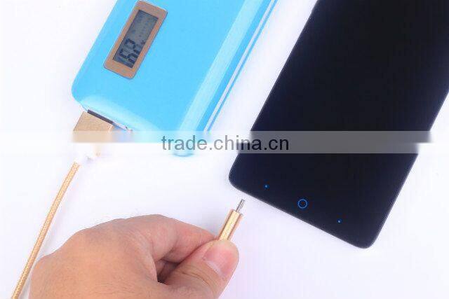 2016 hotselling Double Sided Micro Usb Data Cable two sided usb braided cable for Samsung huawei xiaomi