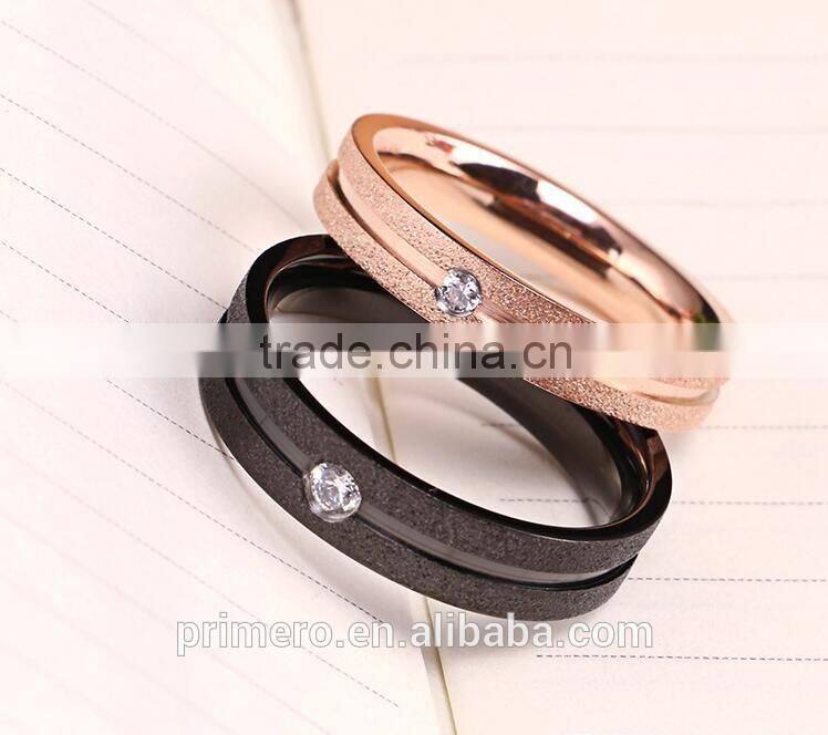 Fashion Wedding Bands For Women Men Matte Finished 316L Stainless Steel Rings For Couple Jewelry