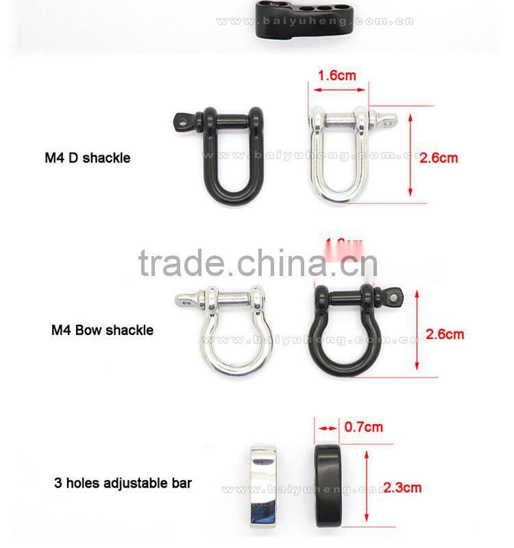 d shackle/dee shackle for paracord