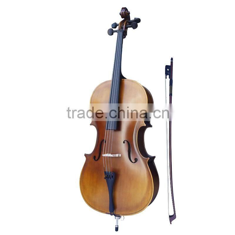 Plywood Cello Factory 4/4 Antique With Cello Bow TL-VP011