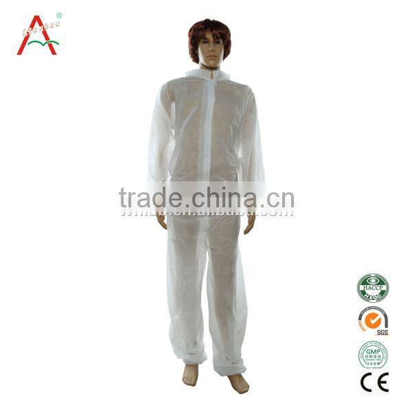 sms white coverall waterproof disposable coverall
