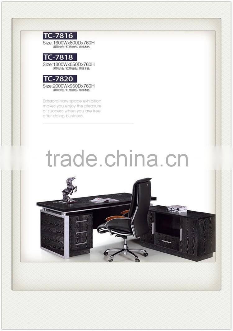 2 step black modern office desk