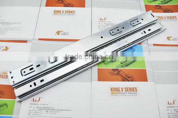 Cheap 17mm series 2 sides pull out 2 fold telescopic chanel mini drawer slide