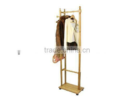 Rural Style Bamboo Stand Clothes Hanger Rack