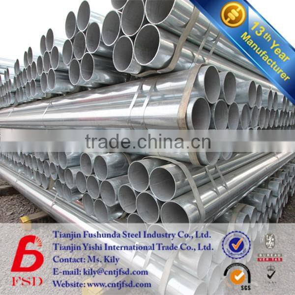 ERW Welded Q235 Galvanized Pipe Steel Factory