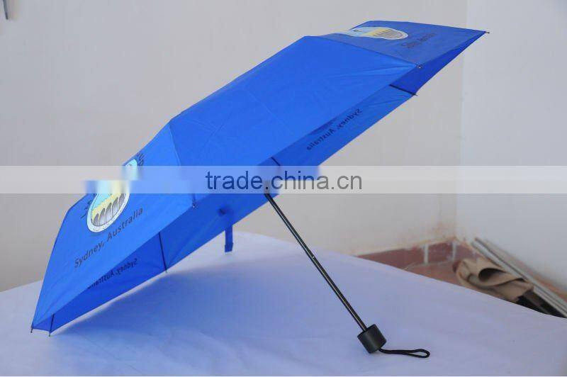 3 folding Flashing night light umbrella Led light folding umbrella promotion