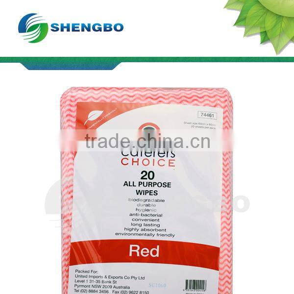 Red CE ISO9001:2008 Floor Wipes Dry Wipes