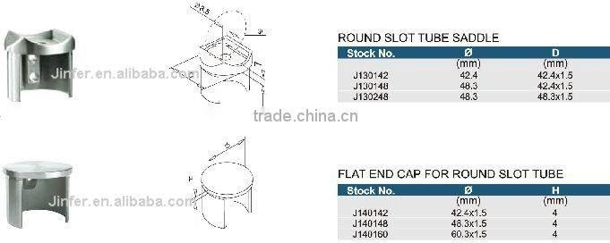 SS/Stainless steel slotted tube/tube channel fitting