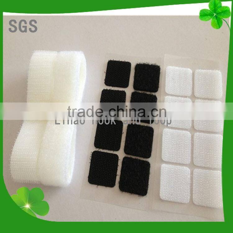 Double hook and loop tape dot with strong sticky adhesive