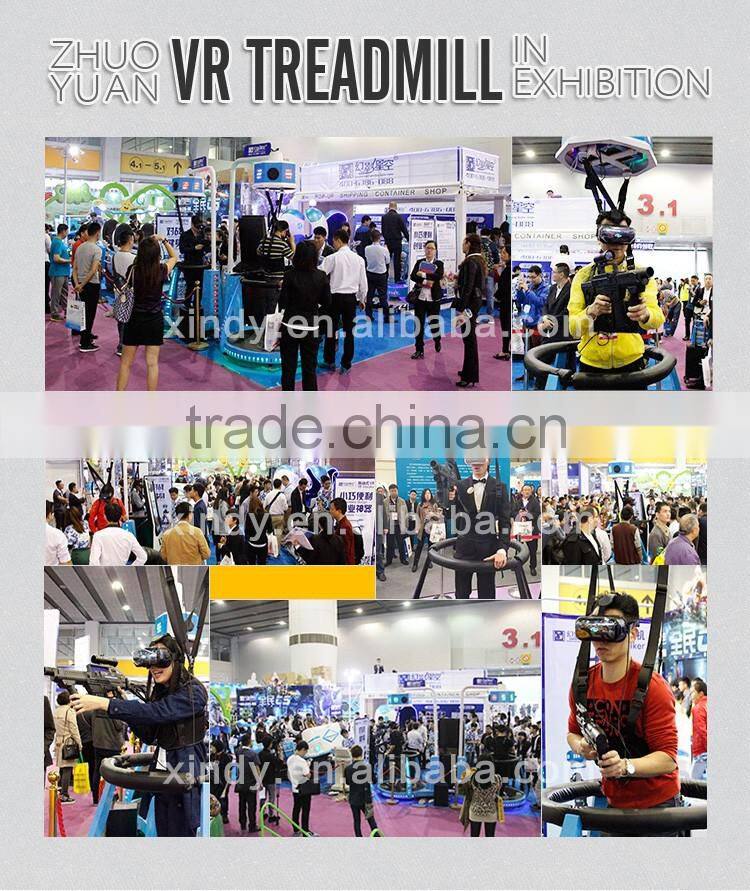 IAAPA popular VR treadmill virtual reality simulator 9d cinema