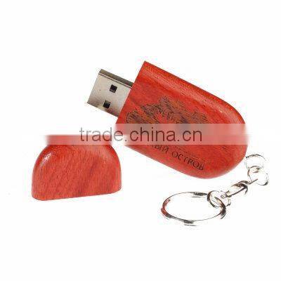 Promotional Gift Wooden USB Flash Drive with Custom Logo