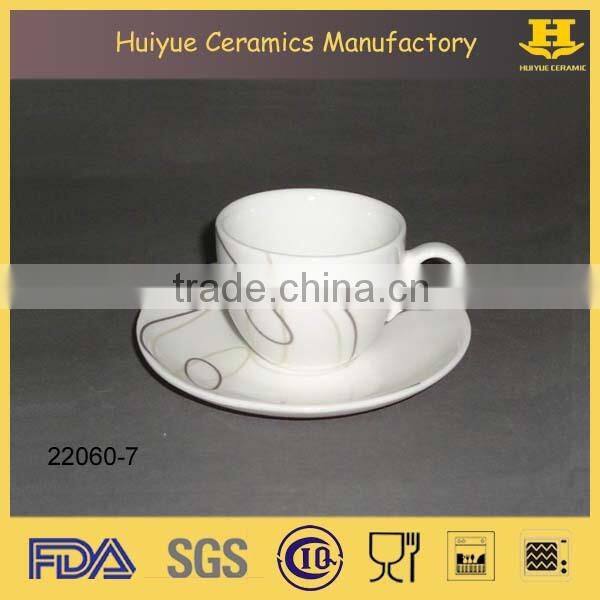 porcelain espress set, espresso set with decal