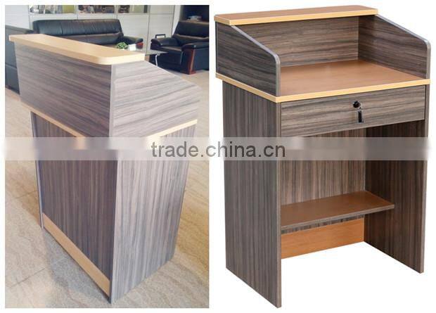 Durable safty Small wooden checkout counter for stores