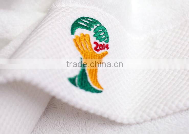 GaoYang towel factory100% cotton dobbby white hotel towel embroidery logo hotel gift face towel