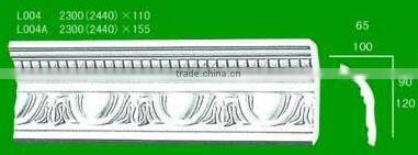 white gypsum cornice