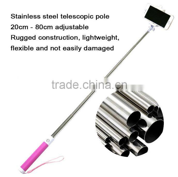 High quality selfie stick wireless bluetooth foldable selfie stick wireless mobile phone selfie stick for nokia lumia 1520