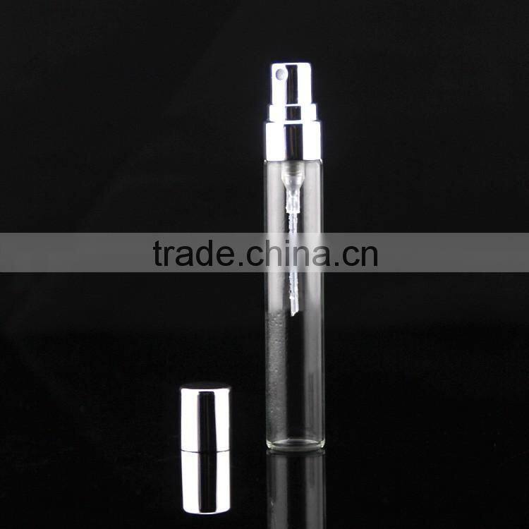 tubular glass bottle with fancy top cover