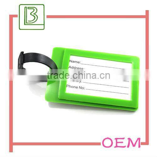 eco-friendly silicon blank baggage tag