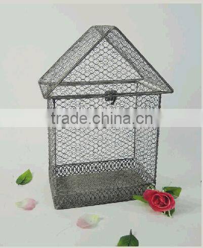 French vintage metal wire bird cage for outdoor &garden