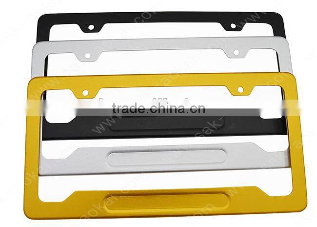 Aluminum license plate frame tag snap fit frame for auto-car-truck