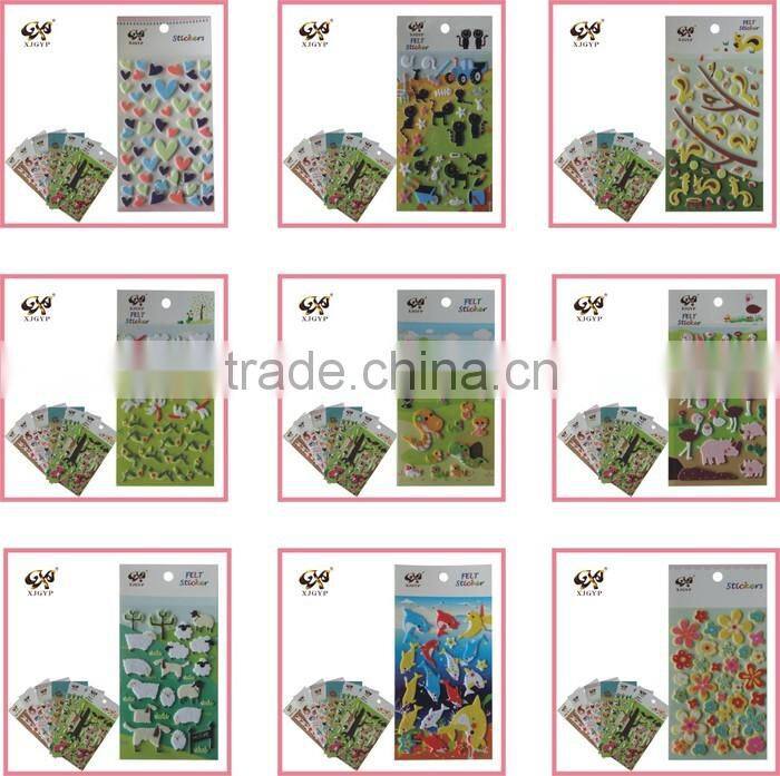 cartoon wall felt sticker/christmas felt sticker/diy felt sticker