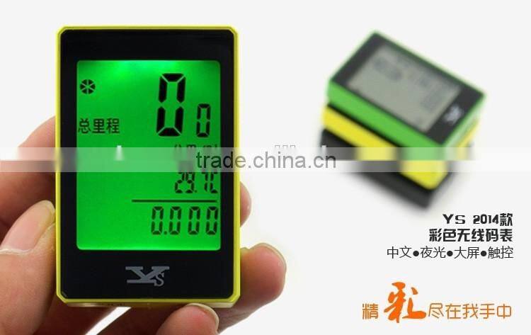 Touch screen to full screen backlight bicycle computer speedmeter