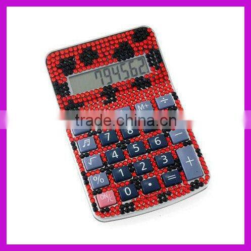 School hot selling rhinestone solar calculator for students BY 1859