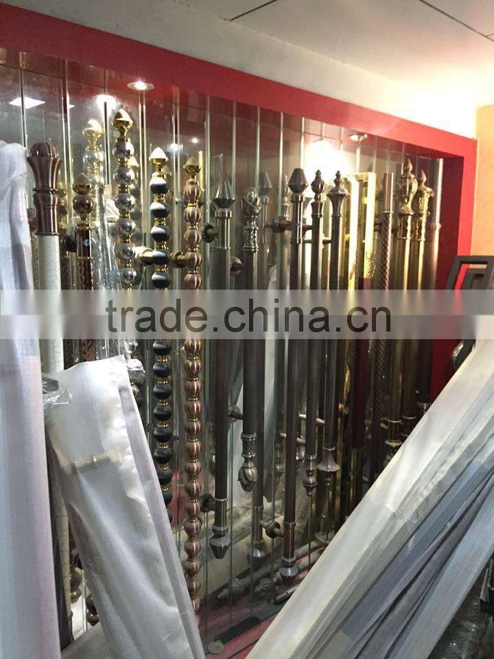 silver satin stainless steel glass door handles