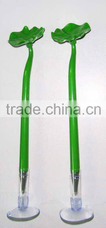 new design lotus leaf sucker pen for promotion