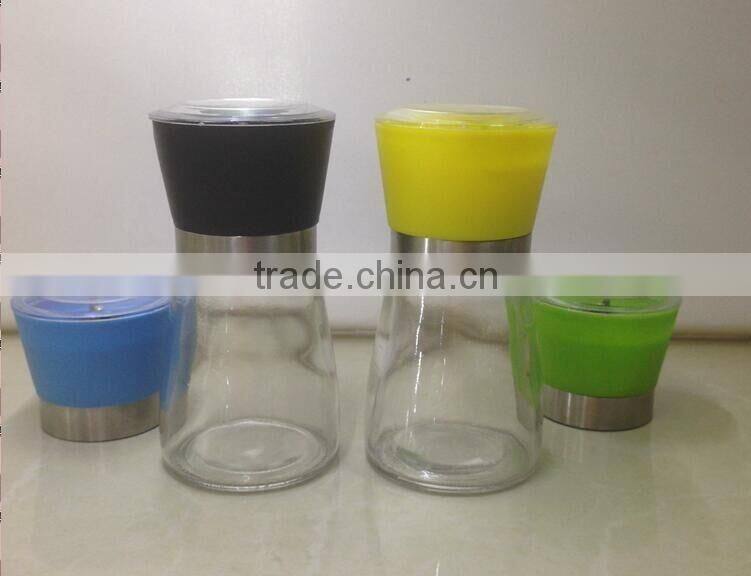 stainless steel salt & pepper grinder set 150ml, sea salt grinder