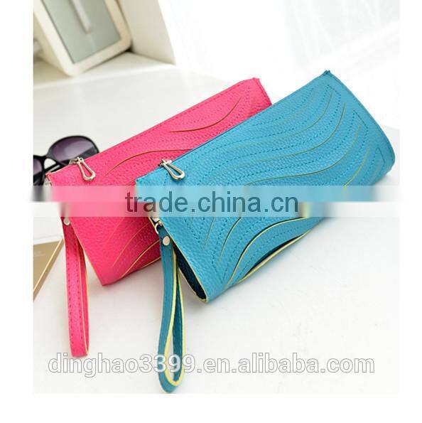 2016 Stylish wallet Genuine Leather Clutch Wallet nice pattern soft wallet