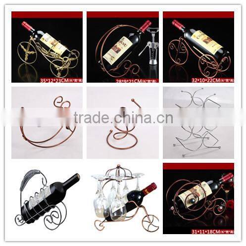 Wholesale Fashionable home Decoration metal wine holder
