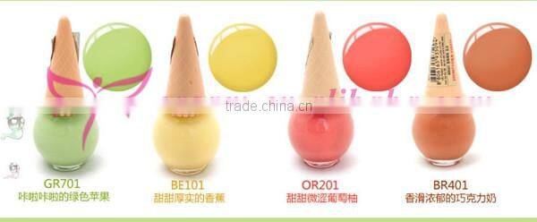 New ice cream nail polish bottle design eco-friend organic nail polish
