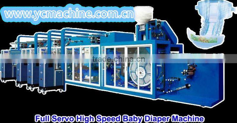 Full servo high speed baby diaper machine