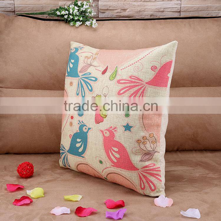 2015 Flowers and birds restoring ancient ways pastoral Cotton and linen hold pillow home furnishing cushion cover