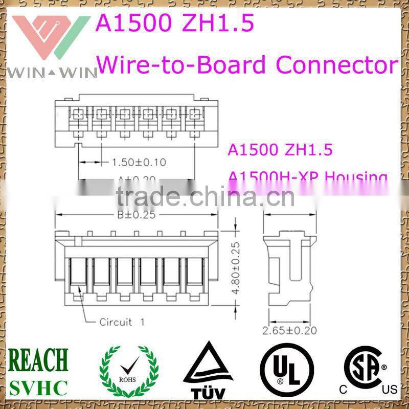 1. 5mm pitch A1500 ZH1.5 Electronic Wire to Board Connector