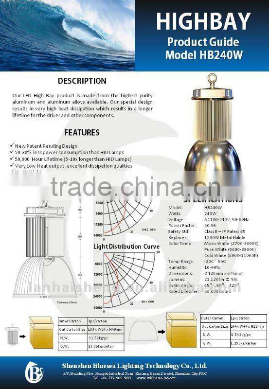 factory hot sale led high bay/low bay light
