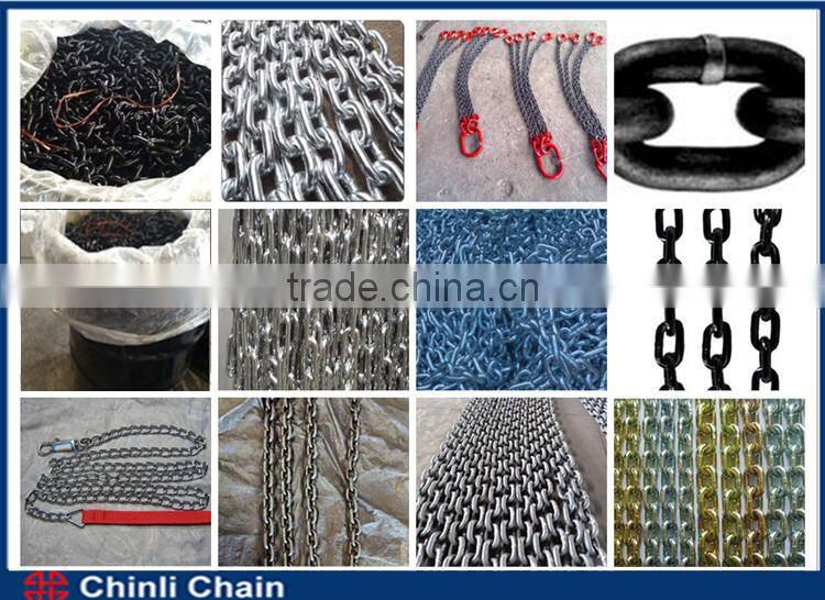 Safety chain hooks, USA standard chain, chain with clutch hook