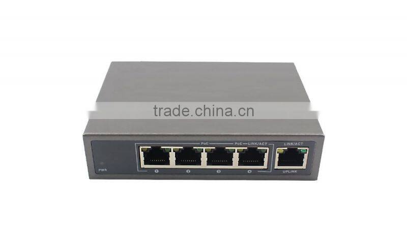 Fiber Switch Power Supply Security CCTV Camera 4+1 Port POE Fast Ethernet YJS-AF-41